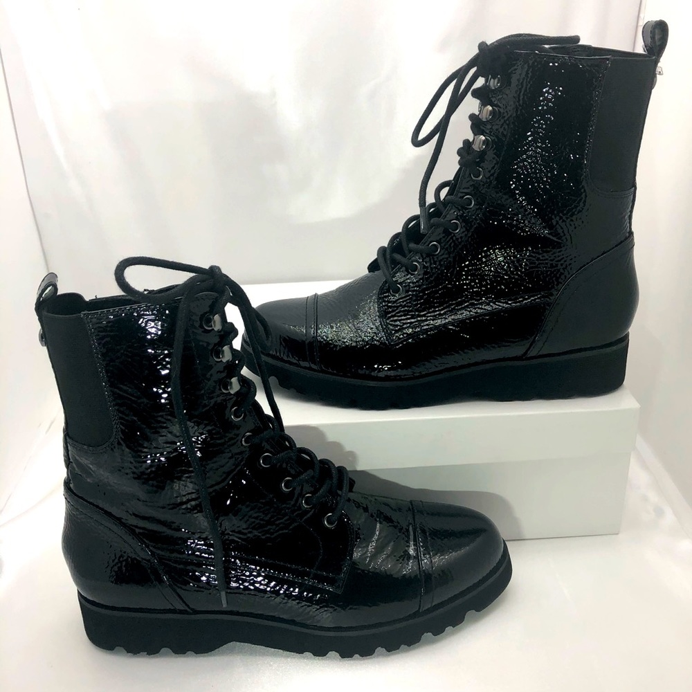 Donald J Pliner Camren Patent Leather Hiker Boots